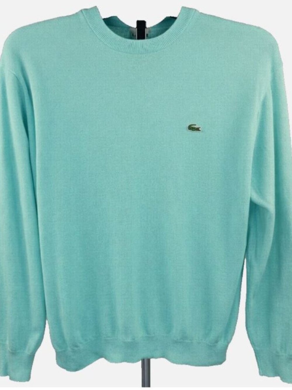 Men's Lacoste 100% Cotton Aqua‎ Preppy Heritage Pullover Sweater, Size 6